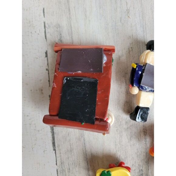 Vintage fireplace stalking dog elf Santa Claus Nutcracker magnet Xmas decor - Picture 8 of 9